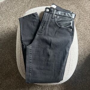 Mixed media skinny jeans